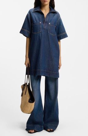 Boss Orange by Hugo Boss C POLO DRESS 1027744 in Dark Blue at Nordstrom, Size X-Large
