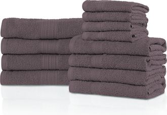 Superior Eco-Friendly Ringspun Cotton Modern Absorbent 12-Piece Towel Set