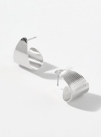Simons Womens Groove curved earrings