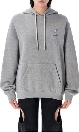 Off-white Hoodies & sweatvesten, Dames, Grijs, M, Katoen, Fresco Harrow Regular Hoodie