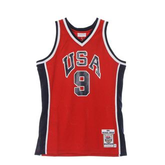 Mitchell & Ness Sportswear, male, Red, Size: L Michael Jordan Team USA Basketball Tank Top