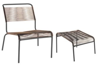 Schubiger M&ouml;bel Spaghetti-Lounger + Hocker S&auml;ntis