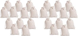 OEM Juego De 24 Bolsitas De Regalo Peque&ntilde;as De Tela De Muselina De Algod&oacute;n Reutilizables Para Dulces, Obsequios Y Joyas