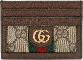 Gucci Pre-owned Wallets, female, Brown, Size: ONE SIZE Pre-owned Ophidia GG Card Wallet