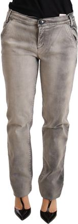 Ermanno Scervino Womens Grey Denim Straight Leg Pants Cotton - Size 27 (Waist)