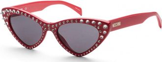 Moschino Womens MOS006 S 52 STR C9A Sunglasses - Red - One Size