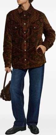 Etro Printed Cotton Paisley Overshirt - Brown
