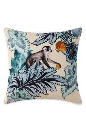 Sunday Citizen Damasc Monkey Throw Pillow in Slate Grey at Nordstrom