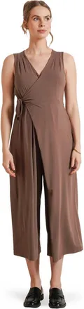 Nom Maternity Francesca Maternity & Nursing Cropped Jumpsuit in Mushroom at Nordstrom, Size Medium