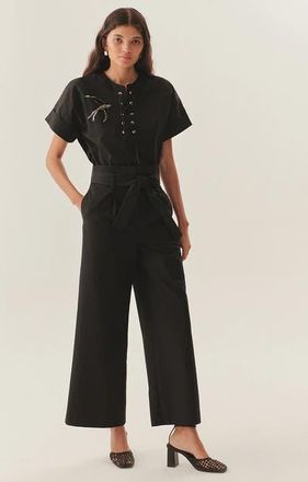 Exquise Lauren Timeless Structured Trousers in Black at Nordstrom, Size X-Large