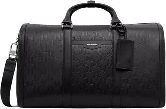 Karl Lagerfeld K/Loom Reistas - Heren - Weekendtassen - Zwart - ONE Size - Katoen - Tassen