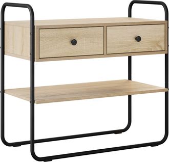 vidaXL Mesa Consola Roble Sonoma 100 X 40 X 75 Cm Madera De Ingenier&iacute;a Vidaxl