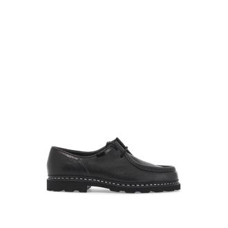 Paraboot Gehamerd Leren Veterschoenen - Heren - Veterschoenen - Zwart - 40 EU - Leer - Schoenen