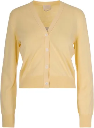 A.P.C. Yellow Solid V Neck Cardigan