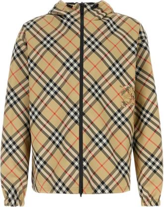 Burberry Geborduurde Polyester Reversible Jas - Heren - Zomerjassen - Veelkleurig - L - Polyester - Jassen
