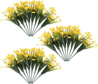 OEM 24 Plantas Artificiales Resistentes A Los Rayos Uv, 8 Ramas De Pl&aacute;stico, Follaje Artificial, Maceta Colgante Para Cocina, Hogar, Bodas, Oficina Y Deco