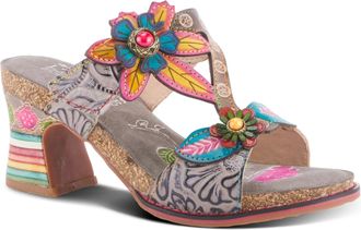 Spring Step Womens LArtiste by Spring Step Rossie Sandals Gray Block Heel ZOGG2500