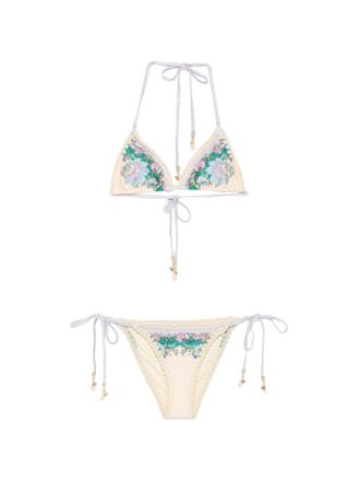 Zimmermann Beige Floral Swimwear