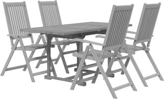 vidaXL 5 Piece Garden Dining Set Solid Wood Acacia Vidaxl