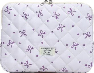 Generic 11-15 Inch Laptop Sleeve, Soft Protective Case with Bows, Slim Lightweight Bag Compatible with 11-15 Inch MacBook Chromebook PC Notebook