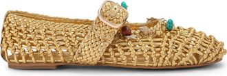 Kurt Geiger Womens Leather Naomi Ballet Flats - Gold - Size UK 4
