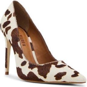 Steve Madden Noir Genuine Cafl Hair Pump in Brown/White at Nordstrom Rack, Size 7.5