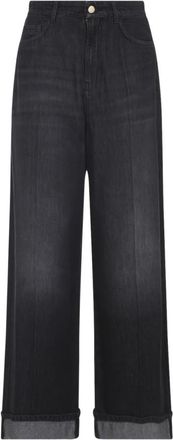 Max Mara Black Turn-up Jeans