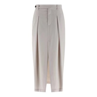 Brunello Cucinelli Dames, Rokken, Wit, Maat: S Wol