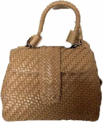 Allan K Kirsten Mini - Dames - Handtassen - Beige - ONE Size - Leer - Tassen
