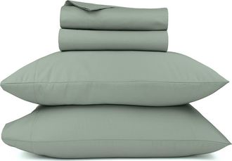 California Design Den Grand Indulgence 1000 Thread Count 100% Cotton Sateen Sheet Set in Sea Glass Sage at Nordstrom, Size Queen