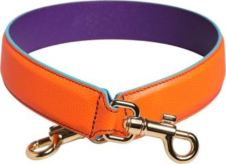 Dolce & Gabbana Womens Orange Purple Calf Leather Bag Accessory Shoulder Strap