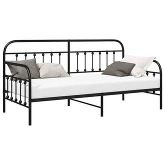 Berkfield Home Modern Daybed Frame Black 90x200 cm Steel