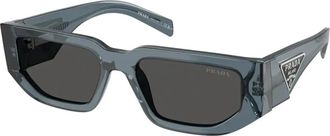 Prada Geometrische Oversized Zonnebril - unisex - Zonnebrillen - Blauw - 54 MM - Accessoires