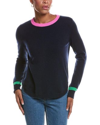 Autumn Cashmere Shirttail Crewneck Cashmere Sweater
