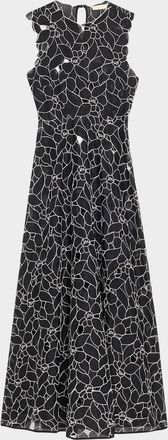 Ulla Johnson Kiana Embroidered Sleeveless Midi Dress