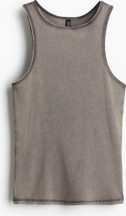 H&M Geripptes Tanktop - Grau