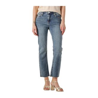 Janice Dames, Jeans, Blauw, Maat: W25 Katoen
