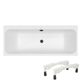 Villeroy & Boch Ba&ntilde;era Villeroy & Boch Architectura De 170 X 75 Cm, Con Instalaci&oacute;n A La Derecha, Patas Y Desag&uuml;e Wirquin Negro