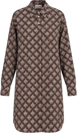 Marella Emmgiunto Shirt Dress - Dames - Jurken - Bruin - Maat: 2XS Satijn