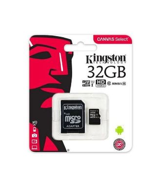 Trade Shop Trade Shop - Tarjeta De Memoria Kingston Micro Sd 32 Gb Clase 10 Microsd 80 Mb/s Canvas 32gb