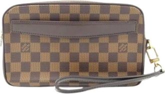 Louis Vuitton Pre-owned Clutches, female, Brown, Size: ONE SIZE Pre-owned Canvas Clutch