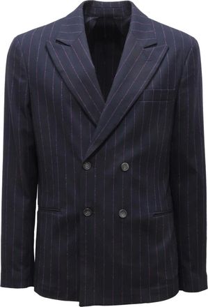 Imperial Blazers, male, Blue, L, Pinstripe Double-Breasted Jacket J5441G4869