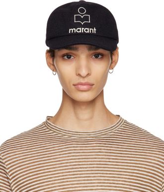 【関税&送料込】Isabel Marant Sand Cotton Tyron Baseball Cap Tyron Cap Man ecru and black | ISABEL MARANT Official online