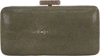 Badgley Mischka Evelyn Leather Clutch