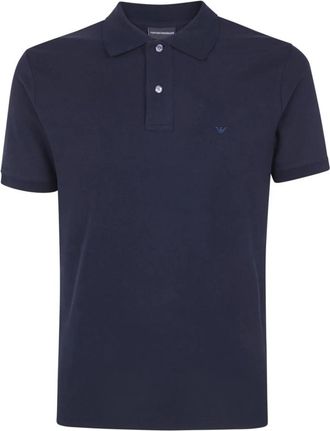 Emporio Armani Polo shirt van katoenpiqu&eacute; - Heren - Polos - Blauw - 2XL - Katoen - Tops