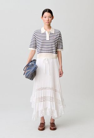 Claudie Pierlot Jupe pliss&eacute;e fleurs