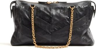 Valentino Garavani Panthea Shoulder Bag In Nappa Leather With Chevron Pattern