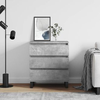 vidaXL Vidaxl - Aparador De Madera Contrachapada Gris Hormig&oacute;n 60x35x70 Cm
