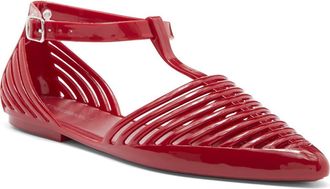 Jeffrey Campbell Squeaky Jelly Flat in Cherry Red at Nordstrom, Size 7