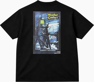 Barbour Mens Barbour 1946 Graphic Oversize T-Shirt - Black - Size: 38